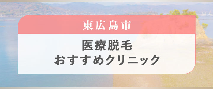 東広島市で医療脱毛が行えるおすすめクリニック･皮膚科4院