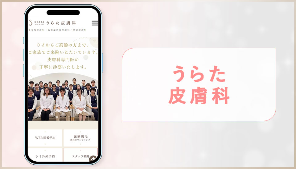 うらた皮膚科の公式サイトの画像