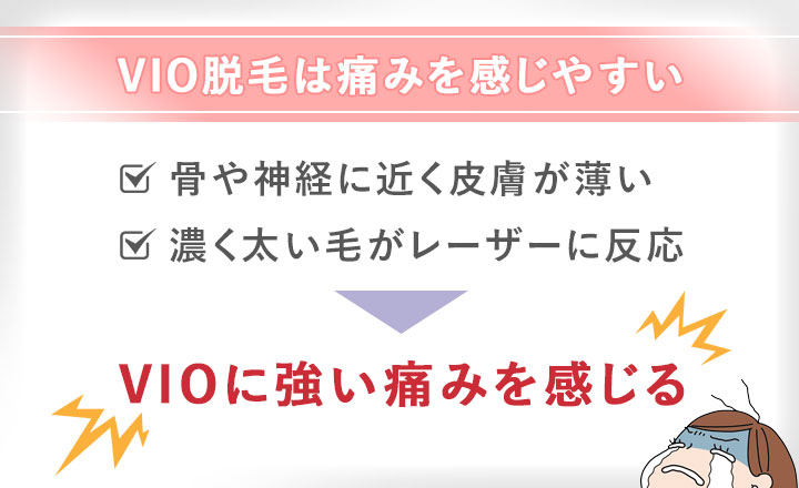 VIO脱毛は痛みを感じやすい